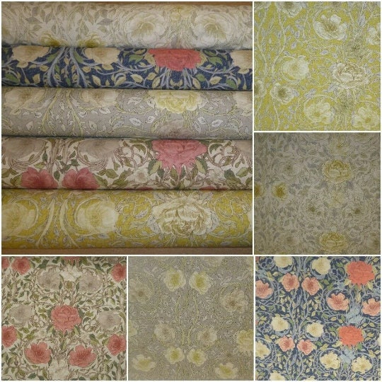 William Morris Ophelia Tablecloth: Floral Cotton Tablecloth (Made in UK)