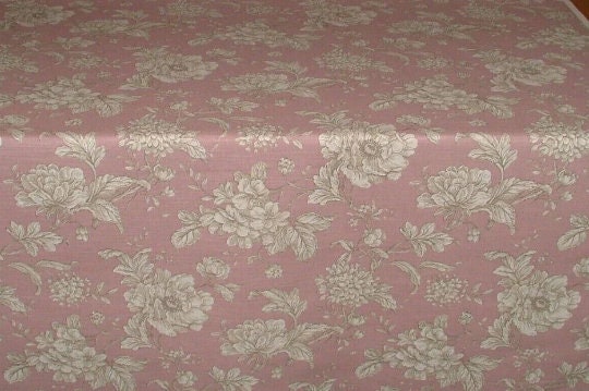 Pink Rose Floral Tablecloth , Round Oval Square Rectangle , Handmade UK