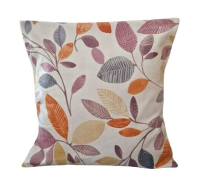 Molveno Burnt Orange Leaf Leaves Cushion Cover , Throw Pillow , Handmade UK
