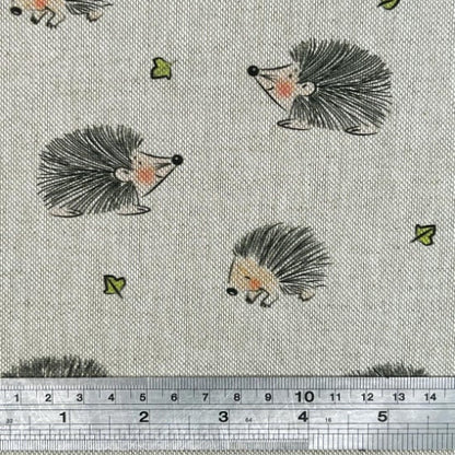 Hedgehogs Linen Look Tablecloth: Round, Oval, Square, Rectangle - Handmade in UK