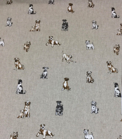 Shabby Dogs Linen Look Tablecloth
