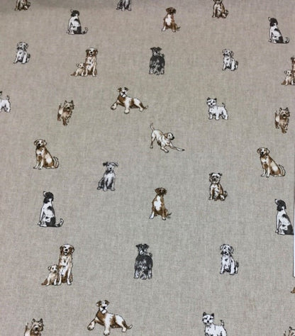 Shabby Dogs Linen Look Tablecloth