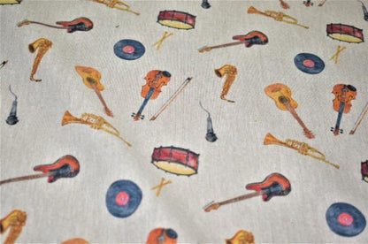 Musical Instruments Tablecloth , Round Tablecloth , Oval Tablecloth , Rectangle Tablecloth