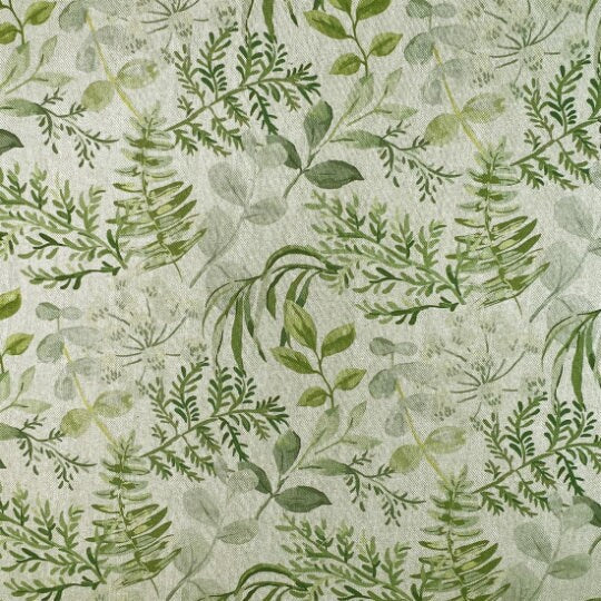 Botanical Leaves Floral Tablecloth , Handmade in UK