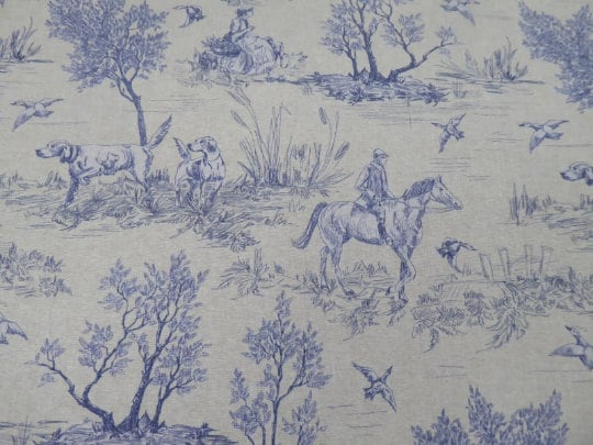 Toile Countryside Tablecloth , Tablecloth Toile De Jouy , Vintage Tablecloth , Country Life Tablecloth , Tablecloth UK