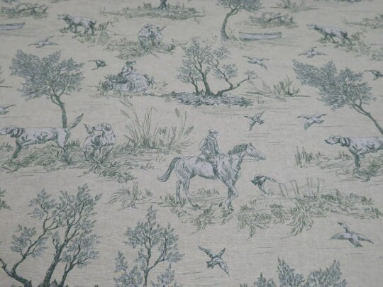 Toile Countryside Tablecloth , Tablecloth Toile De Jouy , Vintage Tablecloth , Country Life Tablecloth , Tablecloth UK