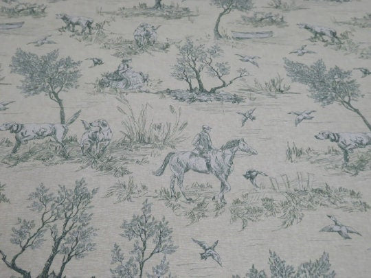 Toile Countryside Tablecloth , Tablecloth Toile De Jouy , Vintage Tablecloth , Country Life Tablecloth , Tablecloth UK