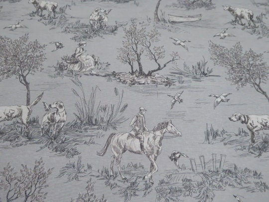 Toile Countryside Tablecloth , Tablecloth Toile De Jouy , Vintage Tablecloth , Country Life Tablecloth , Tablecloth UK