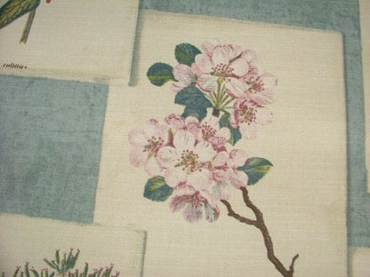 Herbs Floral Chambray Blue Tablecloth , Herbs Tablecloth , Tablecloth UK , Oval Tablecloth , Round tablecloth