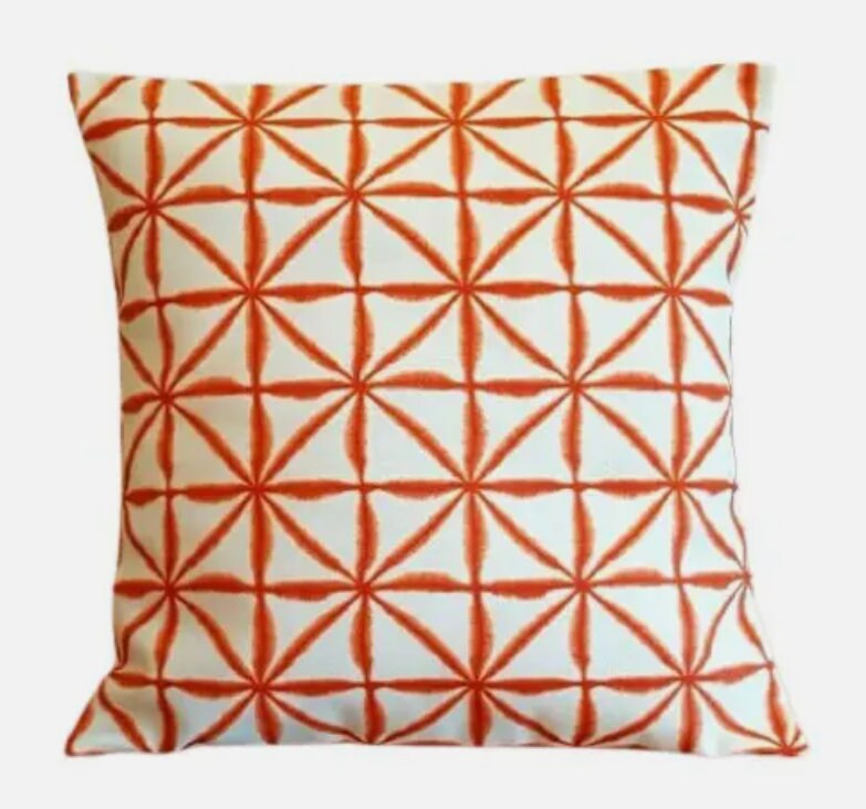 Nussa Spice Orange Abstract Geometric Cushion Cover , Throw Pillow , Scatter Cushions , Cushion Cover UK