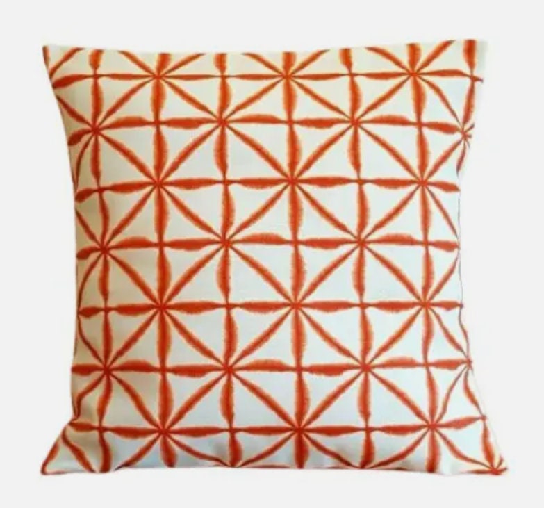 Nussa Spice Orange Abstract Geometric Cushion Cover , Throw Pillow , Scatter Cushions , Cushion Cover UK
