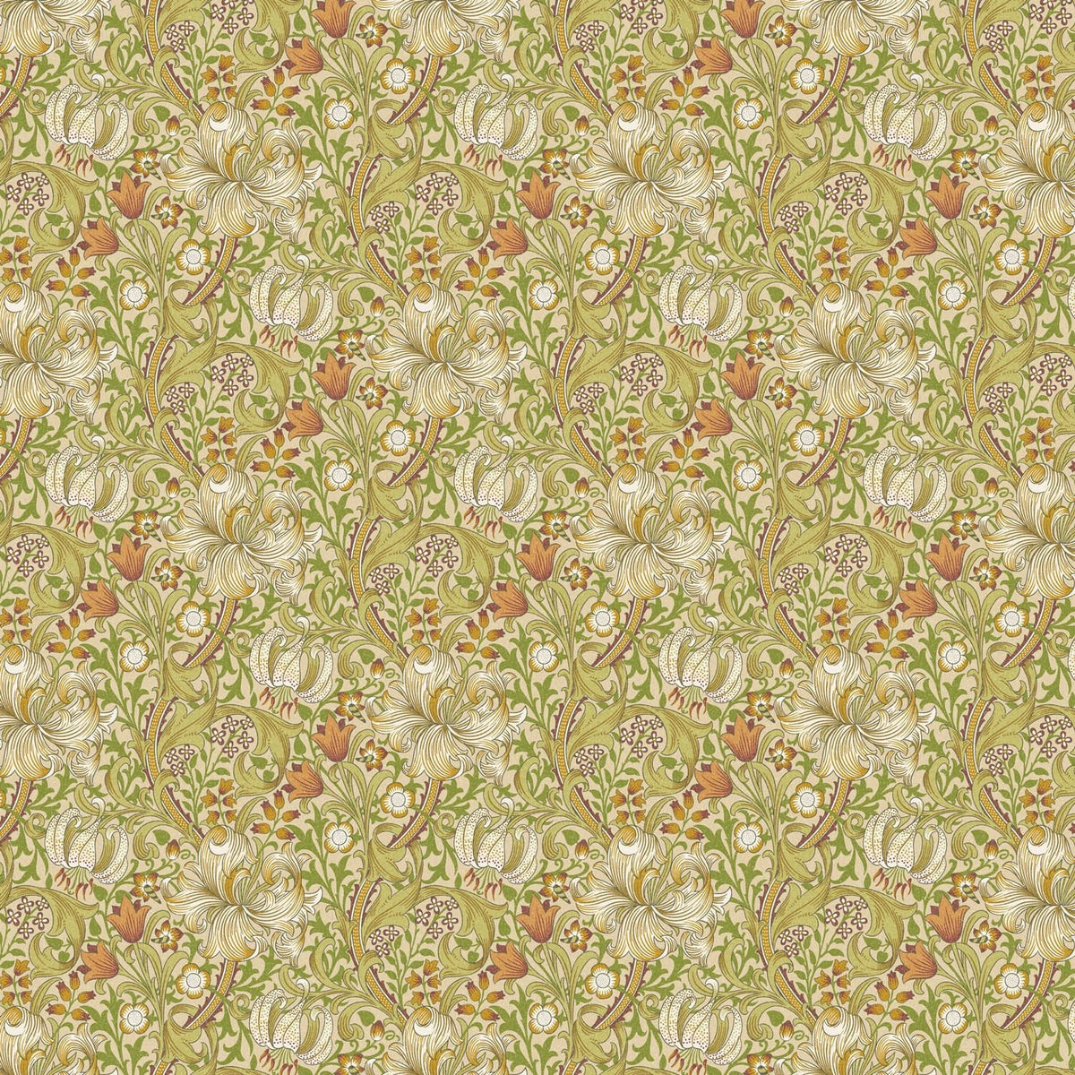 Round William Morris Golden Lily Tablecloth , Floral Tablecloth , Round Tablecloth , Square Tablecloth , Tablecloth UK