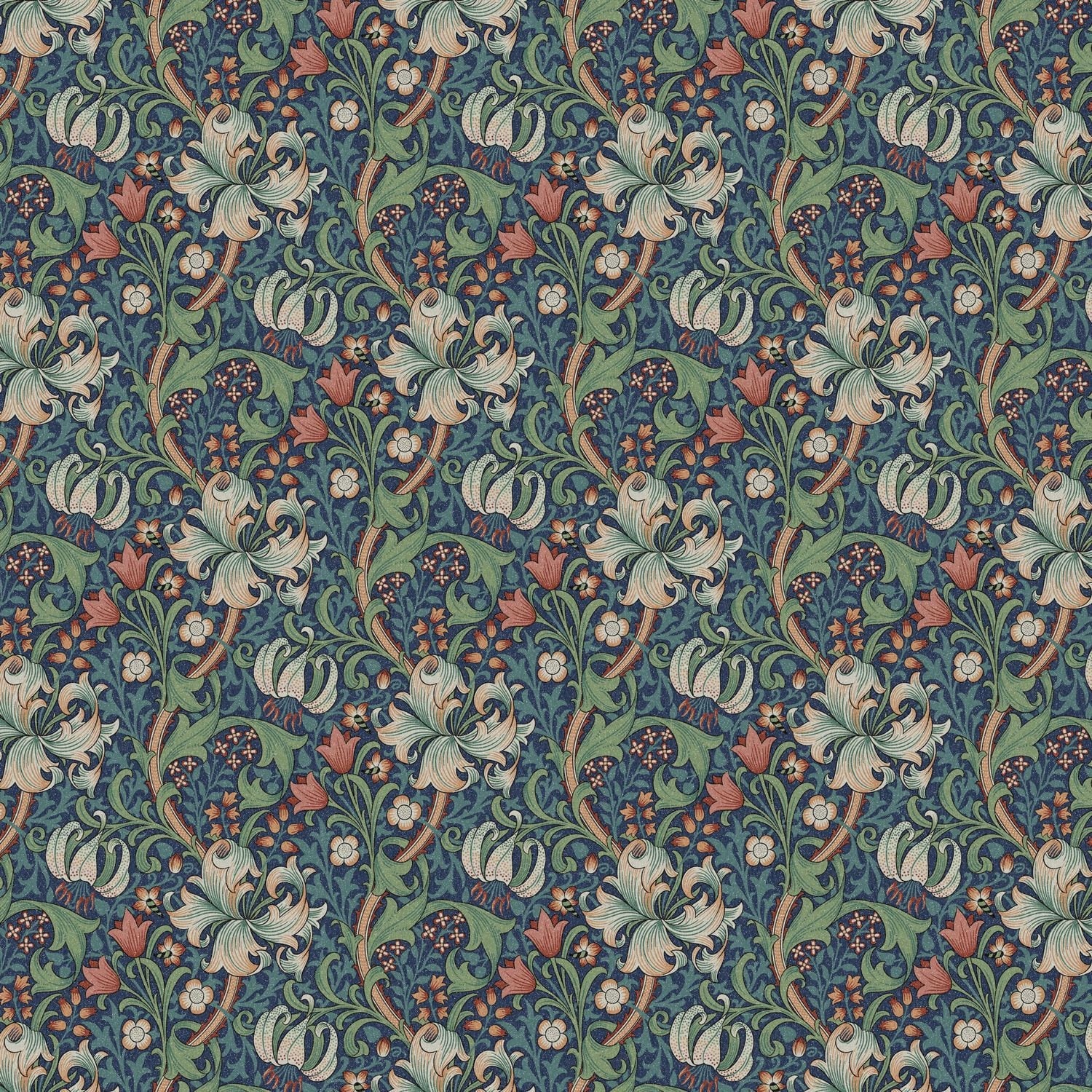 William Morris Golden Lily Jewel Tablecloth , Floral Tablecloth , Round Tablecloth , Square Tablecloth , Tablecloth UK