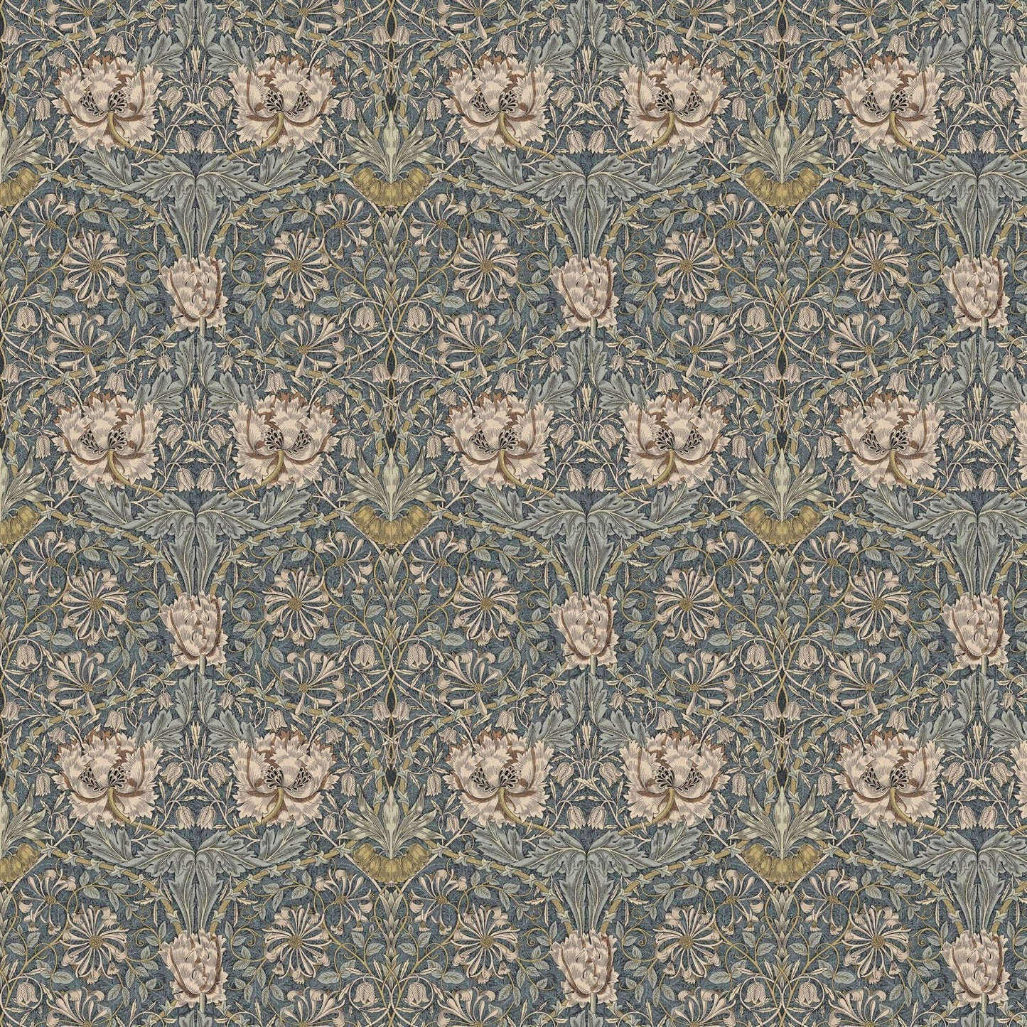 William Morris Honeysuckle Steel Tablecloth , Floral Tablecloth , Round Tablecloth , Square Tablecloth , Tablecloth UK