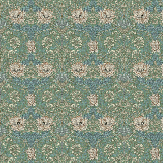 William Morris Honeysuckle Seaspray Tablecloth , Floral Tablecloth , Round Tablecloth , Square Tablecloth , Tablecloth UK