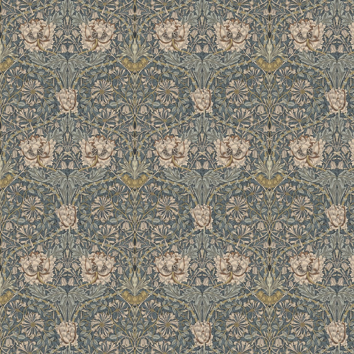 William Morris Honeysuckle Steel Tablecloth , Floral Tablecloth , Round Tablecloth , Square Tablecloth , Tablecloth UK