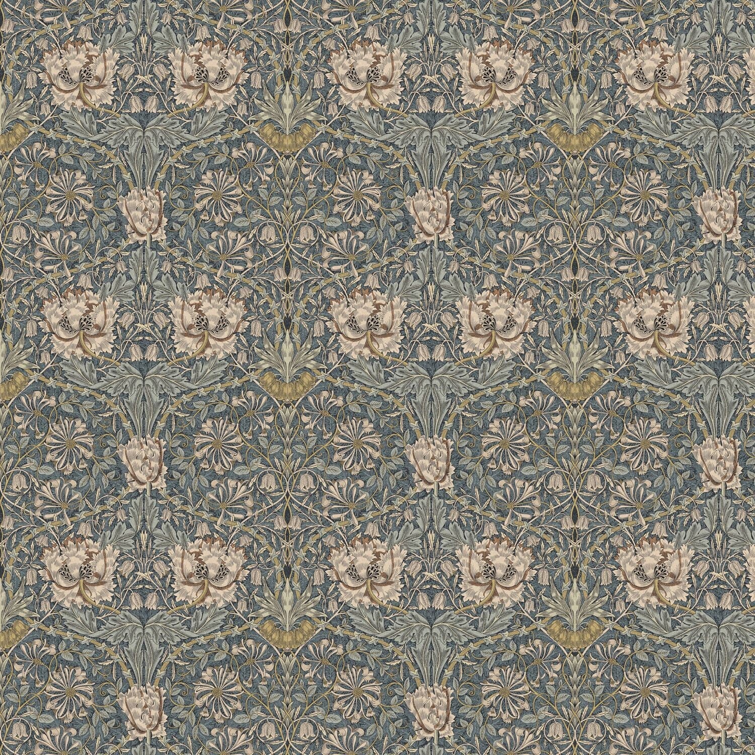 William Morris Honeysuckle Steel Tablecloth , Floral Tablecloth , Round Tablecloth , Square Tablecloth , Tablecloth UK