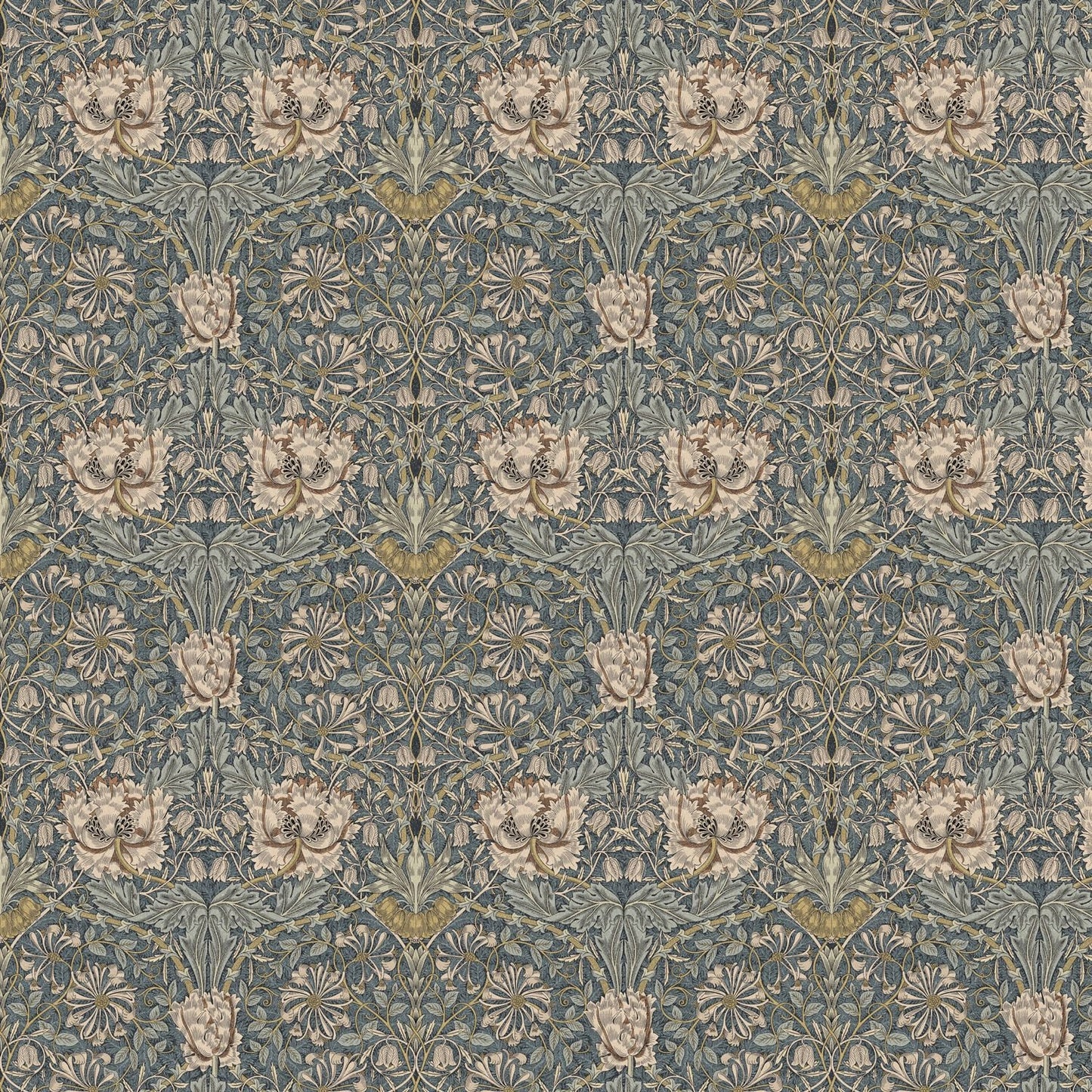 William Morris Honeysuckle Steel Tablecloth , Floral Tablecloth , Round Tablecloth , Square Tablecloth , Tablecloth UK