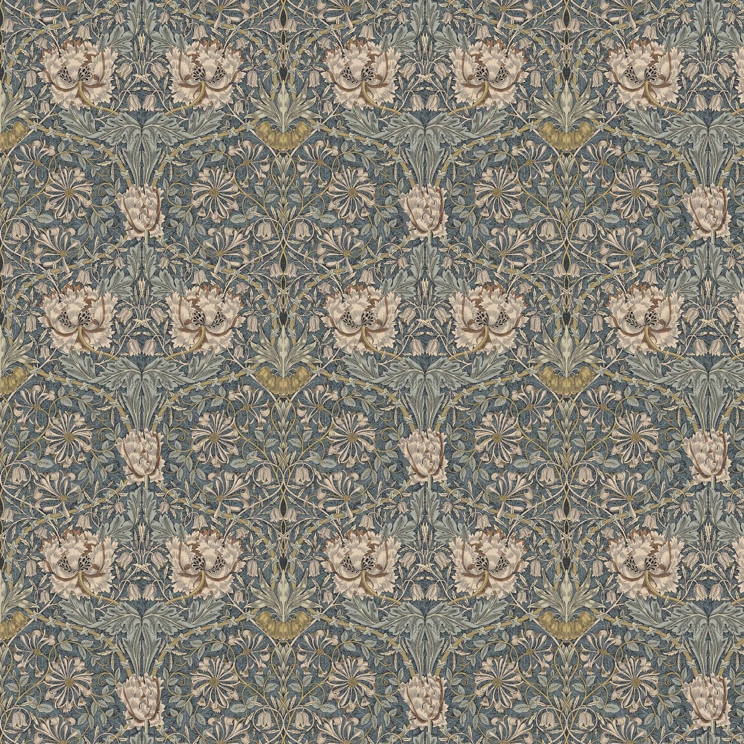 William Morris Honeysuckle Steel Tablecloth , Floral Tablecloth , Round Tablecloth , Square Tablecloth , Tablecloth UK