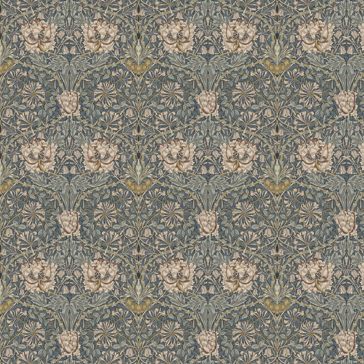 William Morris Honeysuckle Steel Tablecloth , Floral Tablecloth , Round Tablecloth , Square Tablecloth , Tablecloth UK