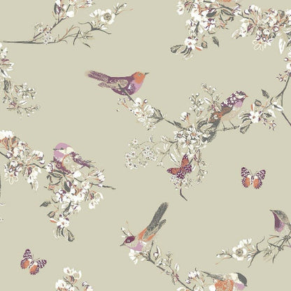 Beautiful Birds Floral Sage Green Tablecloth , Round Tablecloth , Square Tablecloth , Tablecloth UK