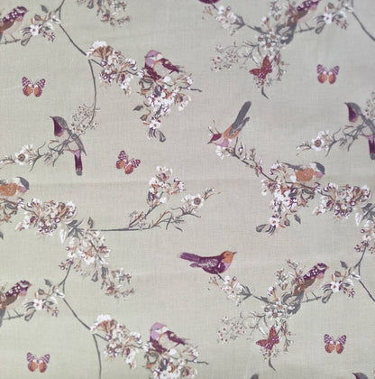 Beautiful Birds Floral Sage Green Tablecloth , Round Tablecloth , Square Tablecloth , Tablecloth UK