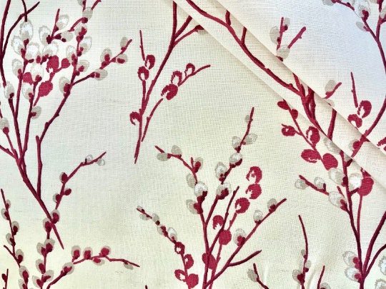 Laura Ashley Pussy Willow Cranberry Red Tablecloth, Round Tablecloth , Square Tablecloth , Rectangle Square Tablecloth UK