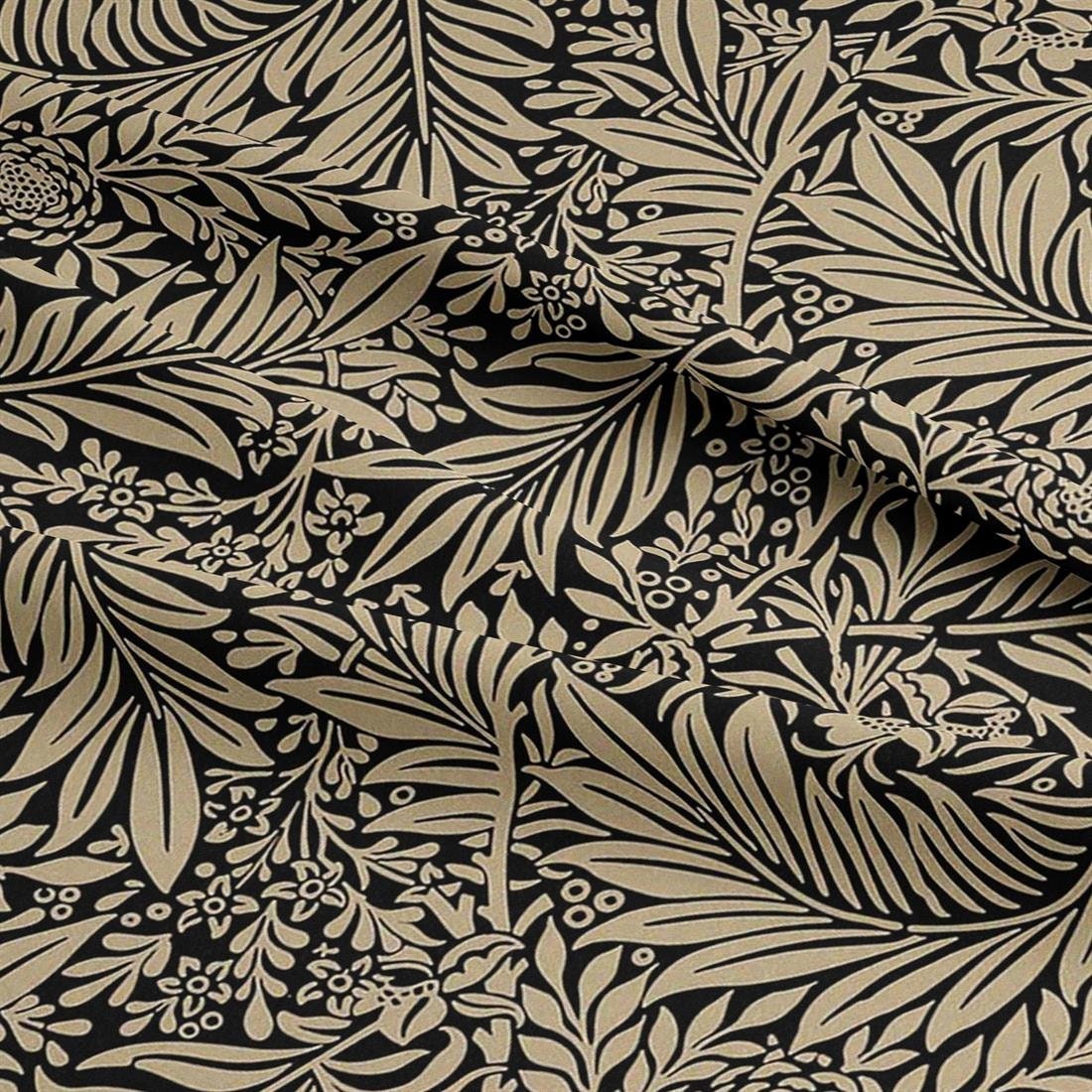 William Morris Larkspur Ebony Black Tablecloth , Rectangle Tablecloth , William Morris Tablecloth , Round Tablecloth , Oval Tablecloth