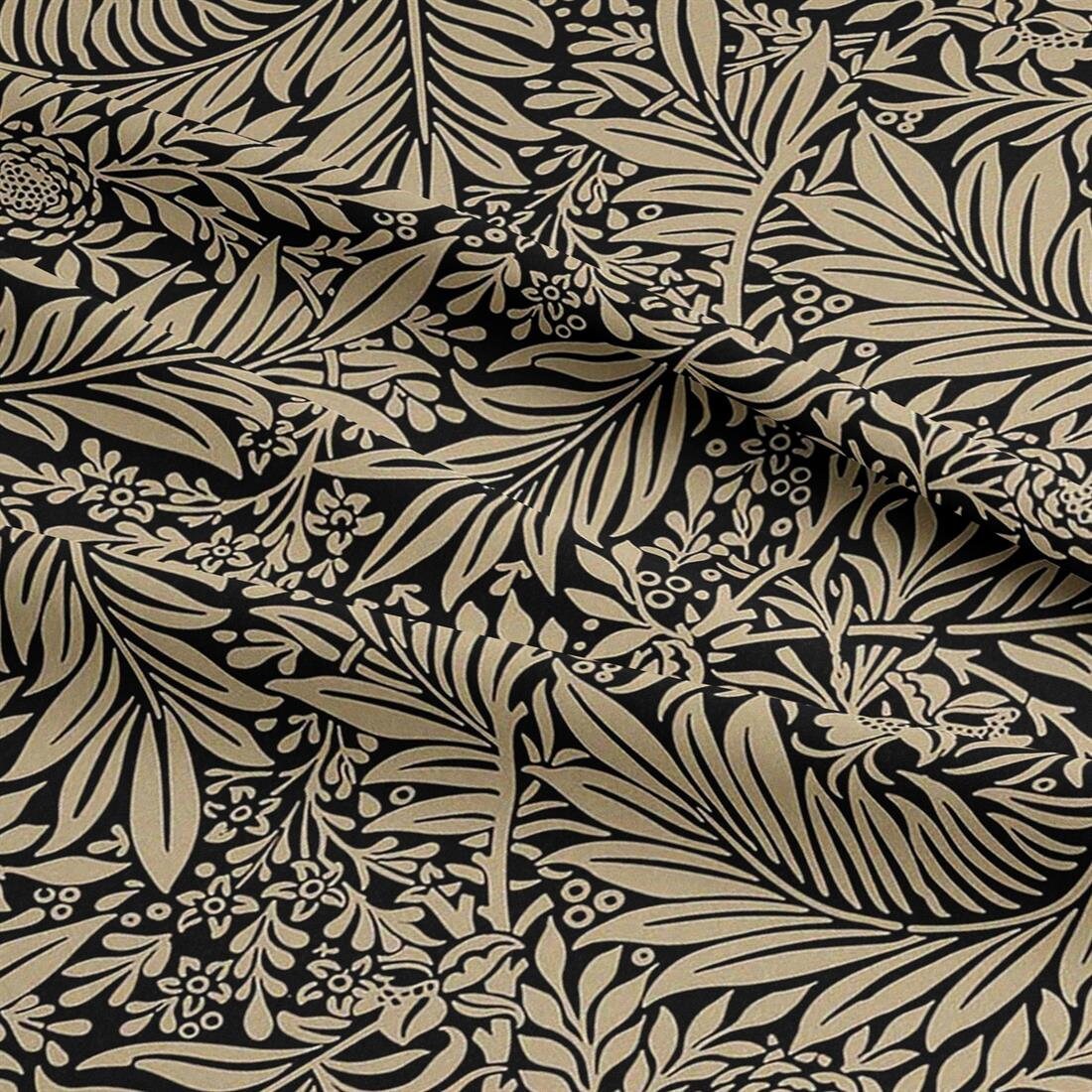 William Morris Larkspur Ebony Black Tablecloth , Rectangle Tablecloth , William Morris Tablecloth , Round Tablecloth , Oval Tablecloth