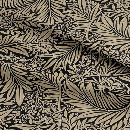 William Morris Larkspur Ebony Black Tablecloth , Rectangle Tablecloth , William Morris Tablecloth , Round Tablecloth , Oval Tablecloth