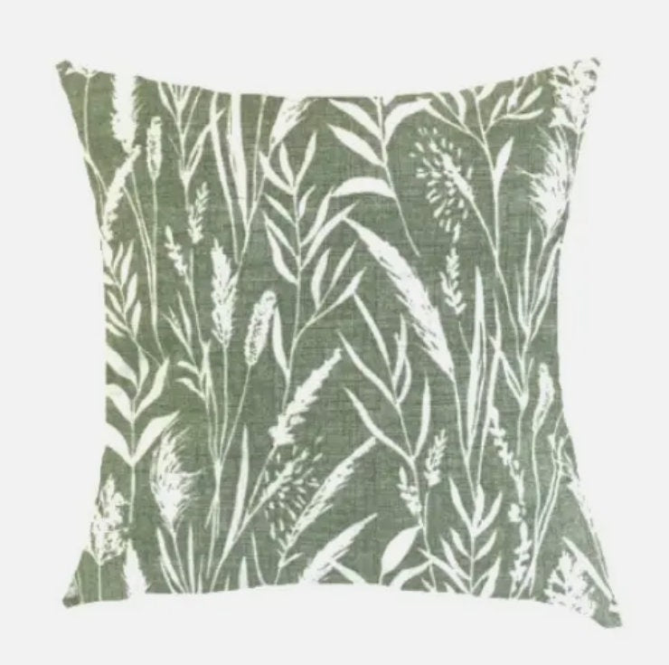 Wild Grasses Hemp Sage Green Cushion Cover , Throw Pillow , Scatter Cushions , Cushion Cover UK