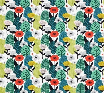Round Scandi Floral Tablecloth, Round Tablecloth , Square Tablecloth , Rectangle Square Tablecloth UK