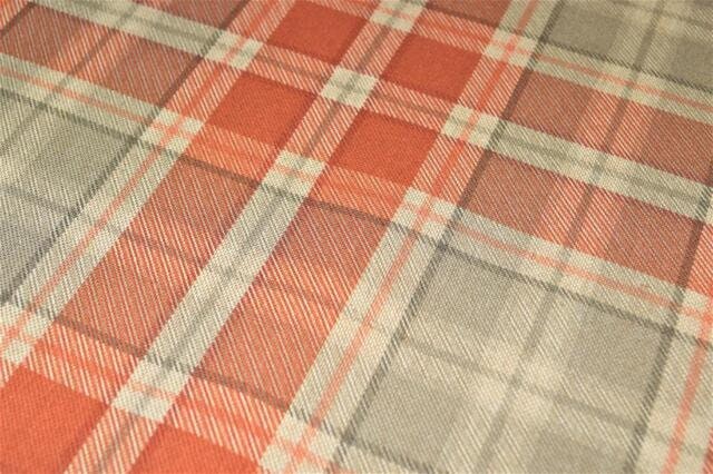 Highland Tartan Check Gingham Autumn Orange Tablecloth, Round Tablecloth , Square Tablecloth , Rectangle Square Tablecloth UK