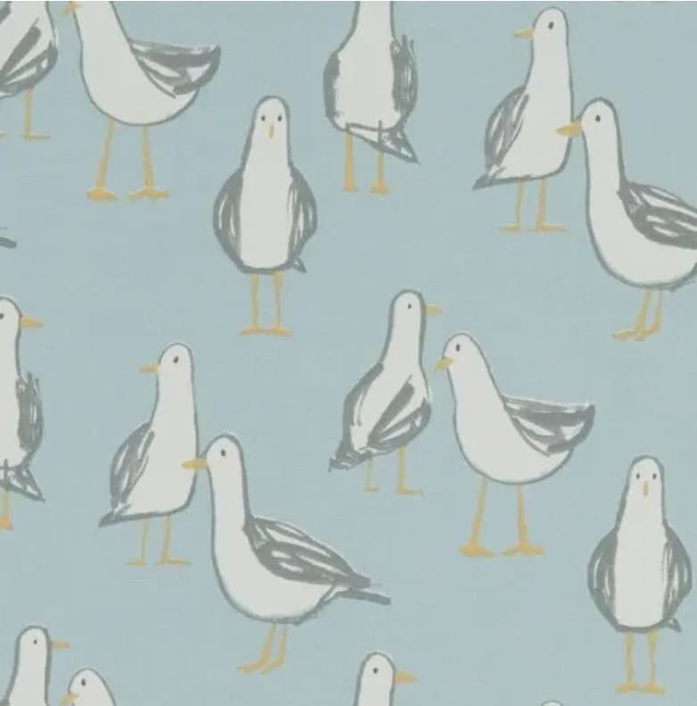 Seagull Laridae Nautical Marine Seaside Duckegg Blue Cushion Cover , Throw Pillow , Scatter Cushions , Cushion Cover UK