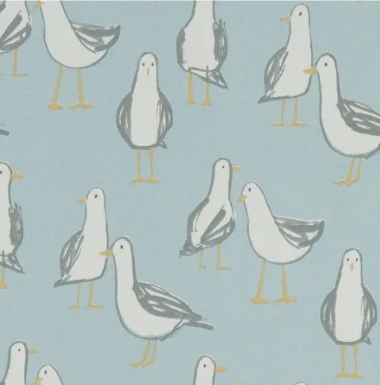 Seagull Laridae Nautical Marine Seaside Duckegg Blue Cushion Cover , Throw Pillow , Scatter Cushions , Cushion Cover UK