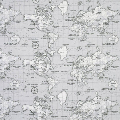 World Atlas Map Grey Tablecloth , Round Tablecloth , Square Tablecloth , Rectangle Square Tablecloth UK