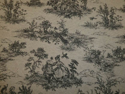 Oval Toile De Jouy Tablecloth , Vintage Tablecloth , French Tablecloth , Linen Tablecloth , Round Tablecloth , Round Tablecloth