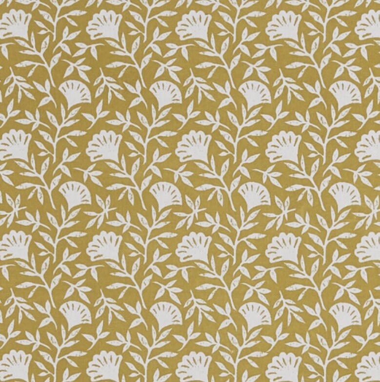 Melby Floral Ochre Yellow Cushion Cover , Throw Pillow , Scatter Cushions , Cushion Cover UK
