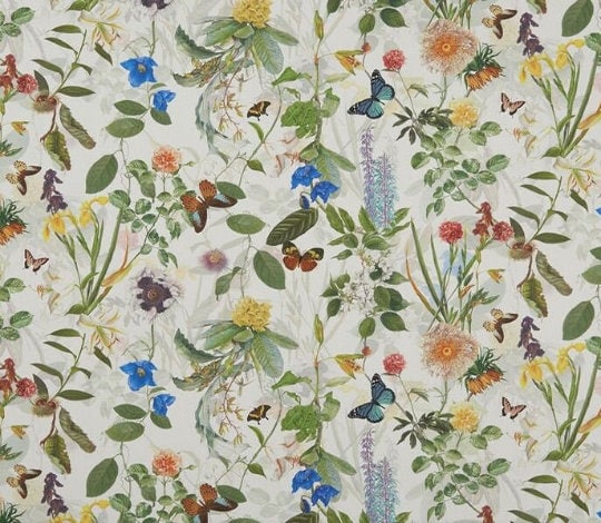 Secret Garden Tablecloth Cream , Floral Butterfly, Round Oval Square Rectangle, Handmade UK