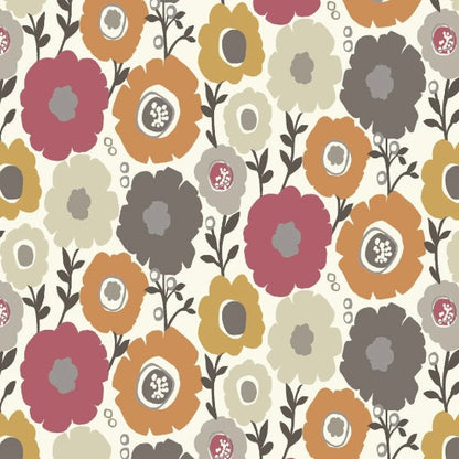 Mimi Auburn Scandi Floral Orange Cushion Cover , Throw Pillow , Scatter Cushions , Cushion Cover UK