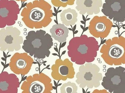 Mimi Auburn Scandi Floral Orange Cushion Cover , Throw Pillow , Scatter Cushions , Cushion Cover UK