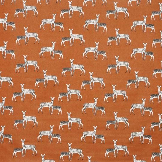 Woodland Autumn Deer Orange Cushion Cover