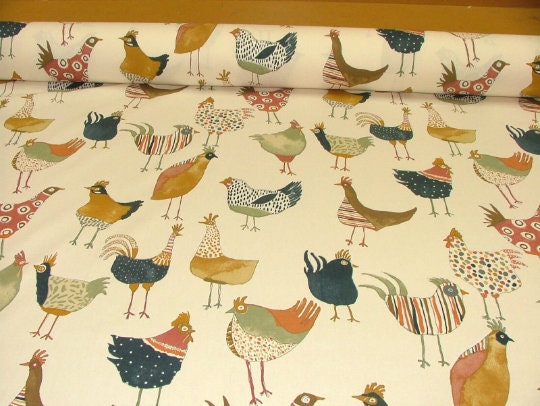 Harriet Vintage Chicken Hens Cushion Cover , Throw Pillow , Scatter Cushions , Cushion Cover UK