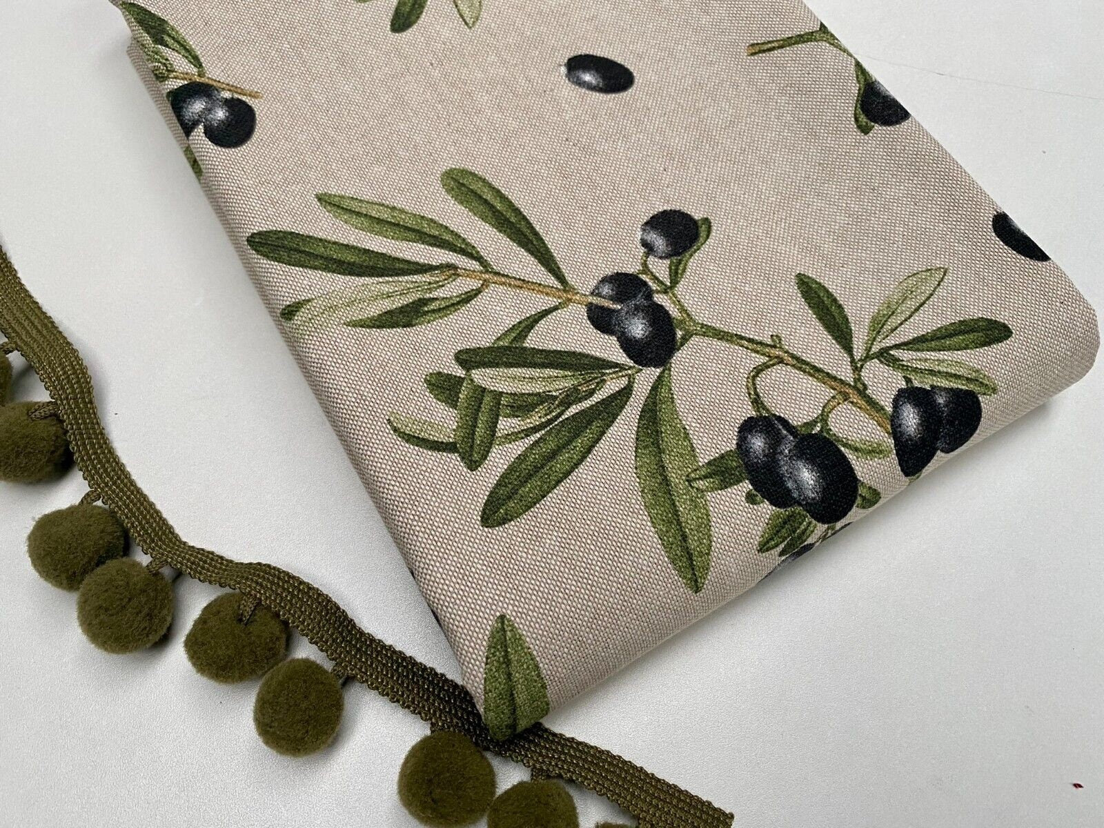 Olives Branch Tablecloth, Round Oval Rectangle Square, Handmade UK