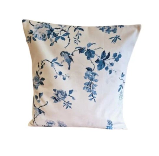 Cath Kidston Birds And Rose Blue Cushion Cover , Rose Pillow cover , Throw Pillow , Scatter Cushions , Cushion Cover UK
