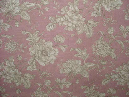 Aquitaine Rose Tablecloth, Pink Floral 100% Cotton, Handmade UK