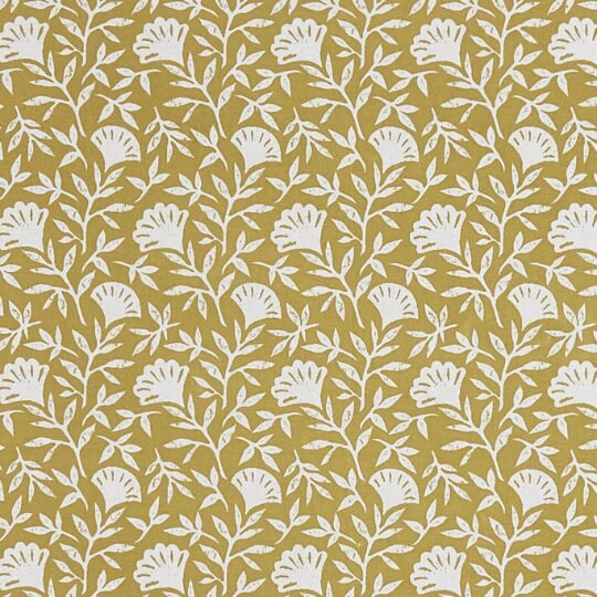 Scandi Floral Flowers Tablecloth, Melby Flower Ochre Tablecloth , Round Oval Square Rectangle Tablecloth , Tablecloth UK