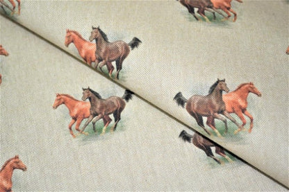 Wild Horses Tablecloth , Linen Look Tablecloth , Round Tablecloth , Oval Tablecloth , Rectange Tablecloth