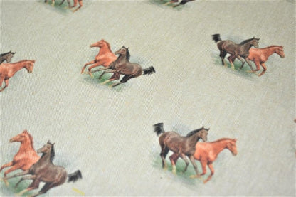 Wild Horses Tablecloth , Linen Look Tablecloth , Round Tablecloth , Oval Tablecloth , Rectange Tablecloth