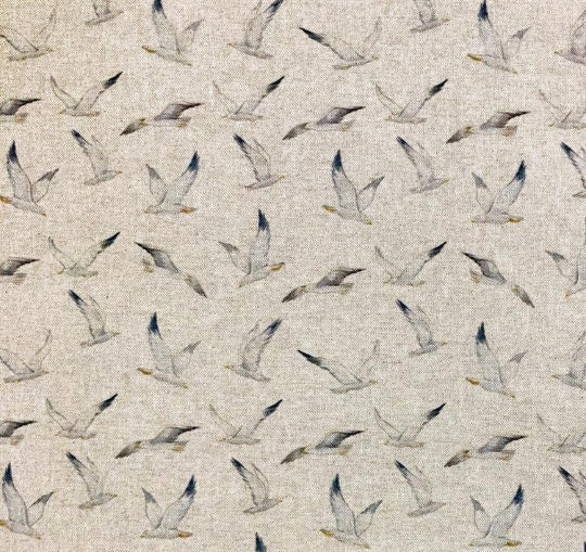 Coastal Seagulls Tablecloth , Linen Look Tablecloth , Round Tablecloth , Oval Tablecloth , Rectange Tablecloth